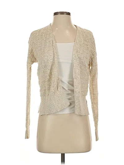 Pre-owned Ann Taylor Loft Cardigan Sweater In White