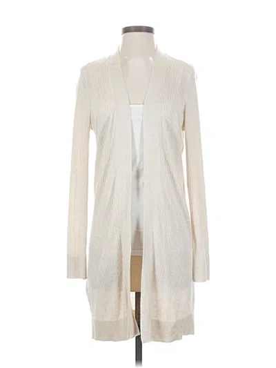 Pre-owned Ann Taylor Loft Cardigan Sweater In White