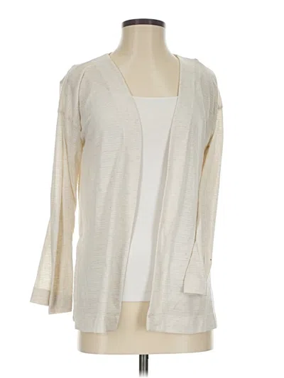 Pre-owned Ann Taylor Loft Cardigan Sweater In White