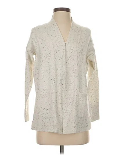 Pre-owned Ann Taylor Loft Cardigan Sweater In White