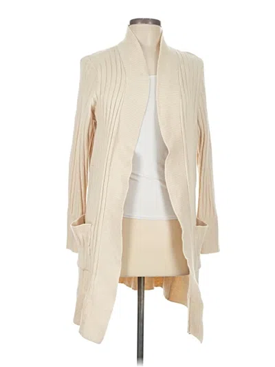 Pre-owned Ann Taylor Loft Cardigan Sweater In White