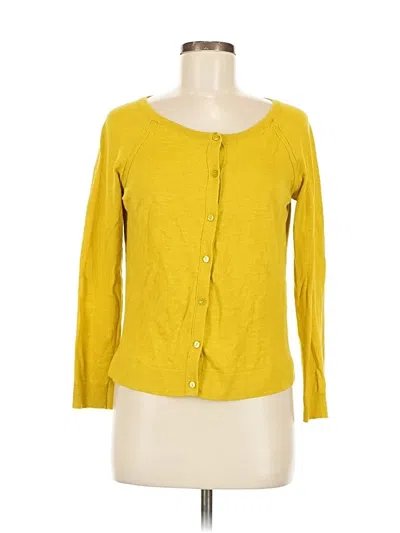 Pre-owned Ann Taylor Loft Cardigan Sweater In Yellow