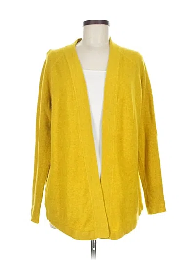 Pre-owned Ann Taylor Loft Cardigan Sweater In Yellow