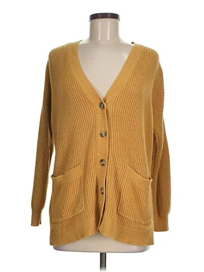 Pre-owned Ann Taylor Loft Cardigan Sweater In Yellow