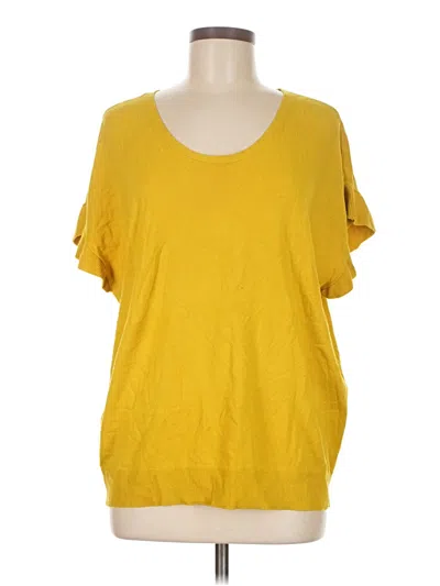Pre-owned Ann Taylor Loft Cardigan Sweater In Yellow