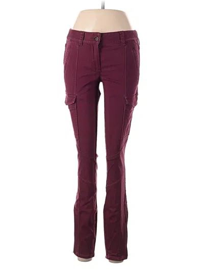 Pre-owned Ann Taylor Loft Cargo Pants In Burgundy