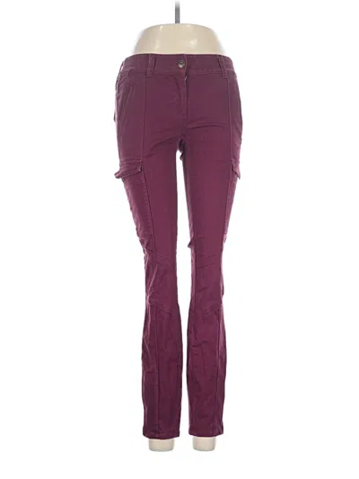 Pre-owned Ann Taylor Loft Cargo Pants In Burgundy