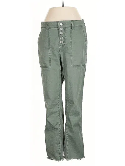 Pre-owned Ann Taylor Loft Cargo Pants In Green