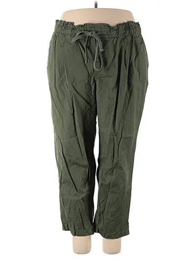 Pre-owned Ann Taylor Loft Cargo Pants In Green