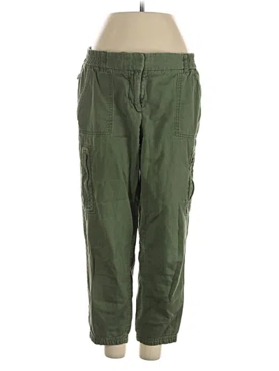 Pre-owned Ann Taylor Loft Cargo Pants In Green