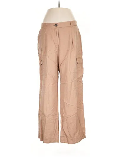 Pre-owned Ann Taylor Loft Cargo Pants In Tan