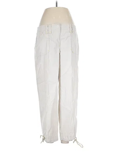 Pre-owned Ann Taylor Loft Cargo Pants In White