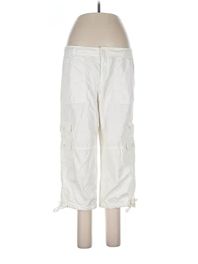 Pre-owned Ann Taylor Loft Cargo Pants In White