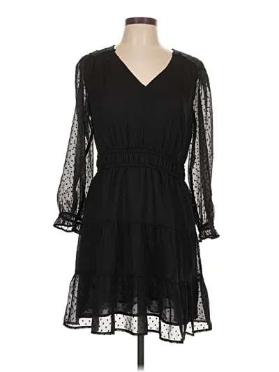 Ann Taylor Loft Casual Dress In Black