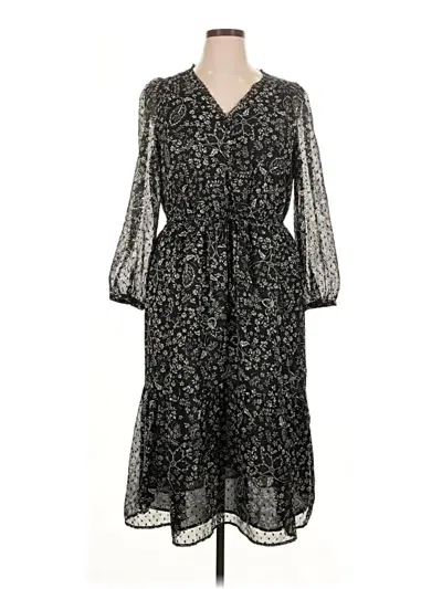 Pre-owned Ann Taylor Loft Casual Dress In Black