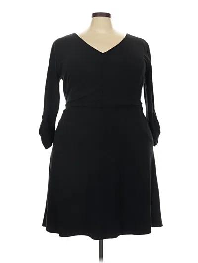 Ann Taylor Loft Casual Dress In Black