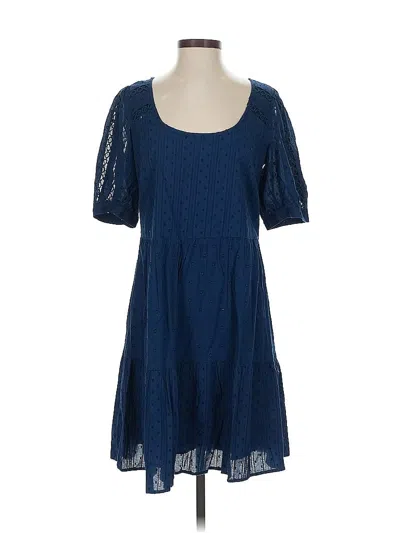 Pre-owned Ann Taylor Loft Casual Dress In Blue