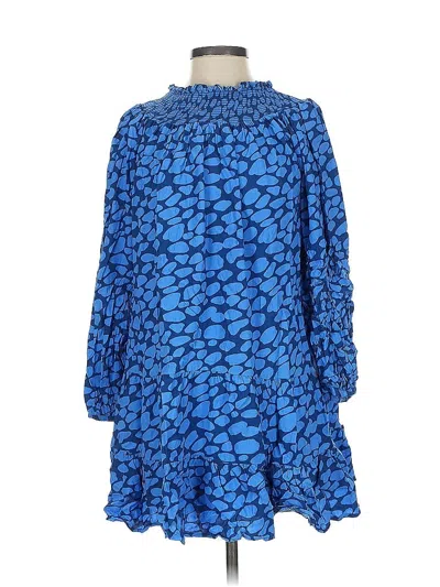 Pre-owned Ann Taylor Loft Casual Dress In Blue