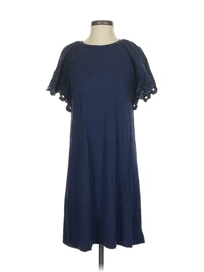 Pre-owned Ann Taylor Loft Casual Dress In Blue