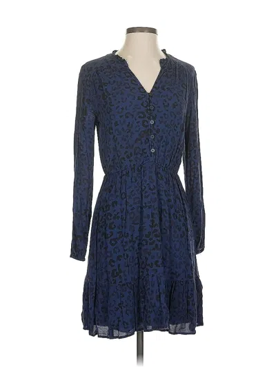 Pre-owned Ann Taylor Loft Casual Dress In Blue