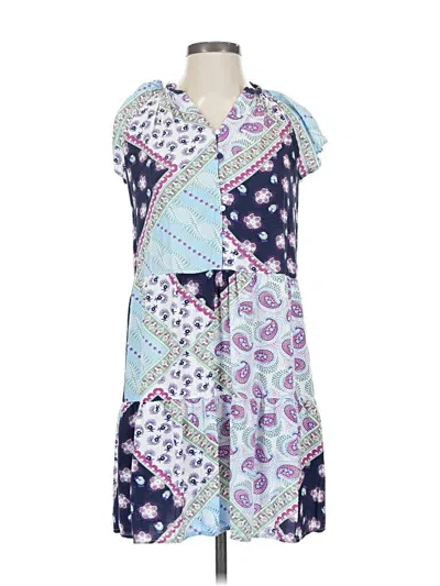 Pre-owned Ann Taylor Loft Casual Dress In Blue