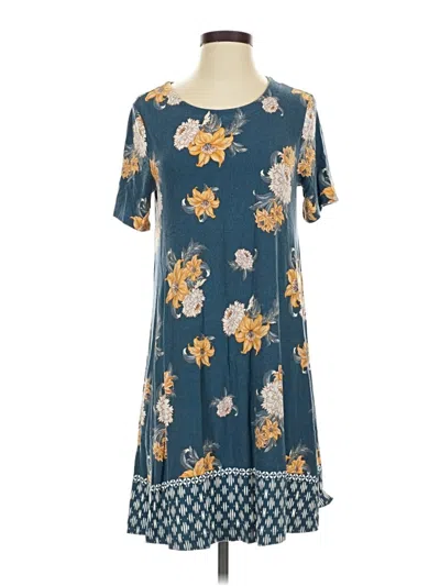 Pre-owned Ann Taylor Loft Casual Dress In Blue