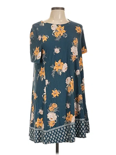 Pre-owned Ann Taylor Loft Casual Dress In Blue