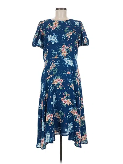 Pre-owned Ann Taylor Loft Casual Dress In Blue