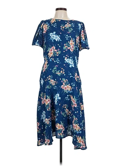 Pre-owned Ann Taylor Loft Casual Dress In Blue