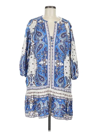 Pre-owned Ann Taylor Loft Casual Dress In Blue