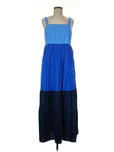 Pre-owned Ann Taylor Loft Casual Dress In Blue