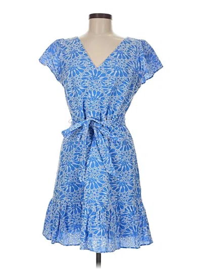 Pre-owned Ann Taylor Loft Casual Dress In Blue