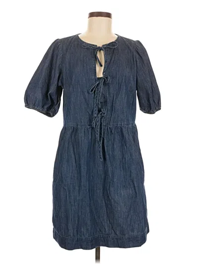 Pre-owned Ann Taylor Loft Casual Dress In Blue