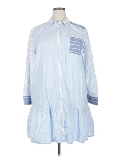 Pre-owned Ann Taylor Loft Casual Dress In Blue