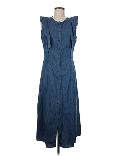 Pre-owned Ann Taylor Loft Casual Dress In Blue