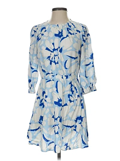 Pre-owned Ann Taylor Loft Casual Dress In Blue