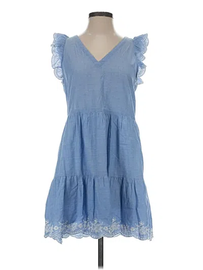 Pre-owned Ann Taylor Loft Casual Dress In Blue