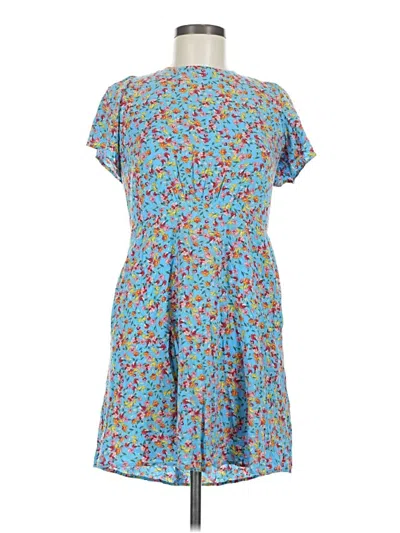 Pre-owned Ann Taylor Loft Casual Dress In Blue
