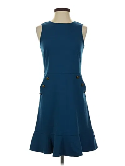 Pre-owned Ann Taylor Loft Casual Dress In Blue