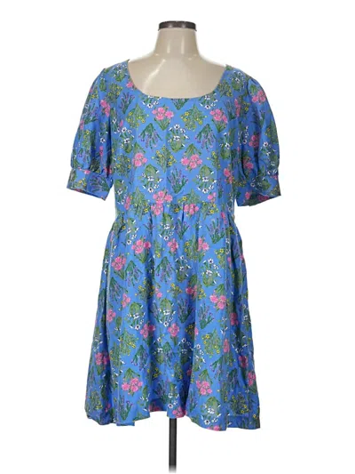 Pre-owned Ann Taylor Loft Casual Dress In Blue