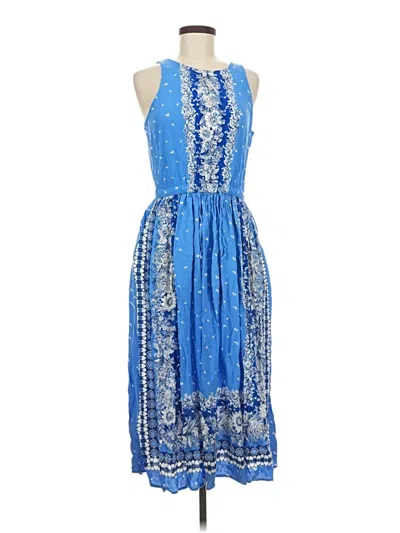 Pre-owned Ann Taylor Loft Casual Dress In Blue