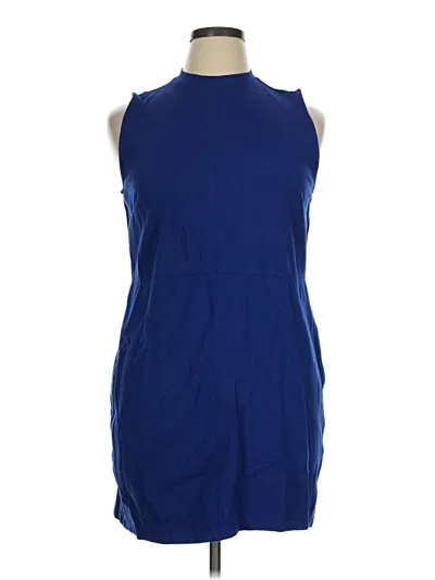 Pre-owned Ann Taylor Loft Casual Dress In Blue