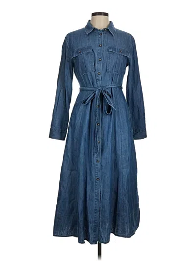 Pre-owned Ann Taylor Loft Casual Dress In Blue