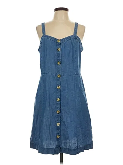 Ann Taylor Loft Casual Dress In Blue