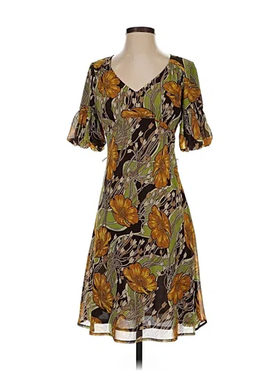 Pre-owned Ann Taylor Loft Casual Dress In Brown