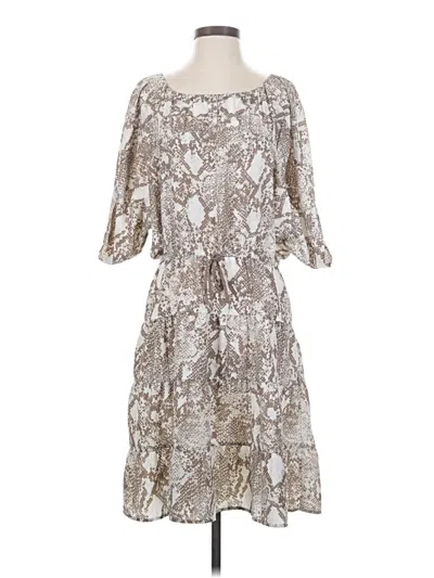 Pre-owned Ann Taylor Loft Casual Dress In Brown