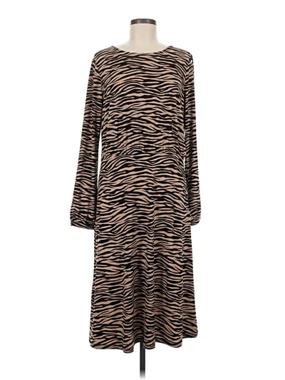 Pre-owned Ann Taylor Loft Casual Dress In Brown