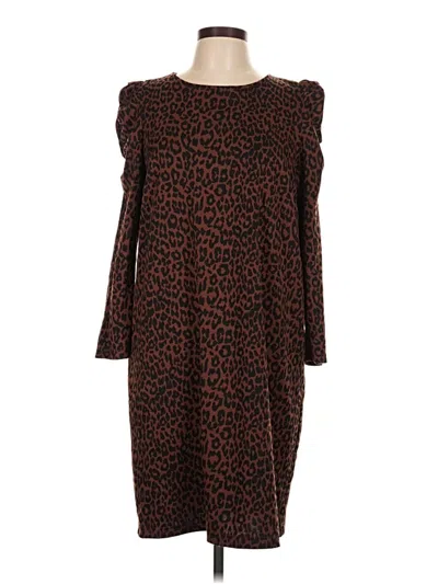 Pre-owned Ann Taylor Loft Casual Dress In Brown