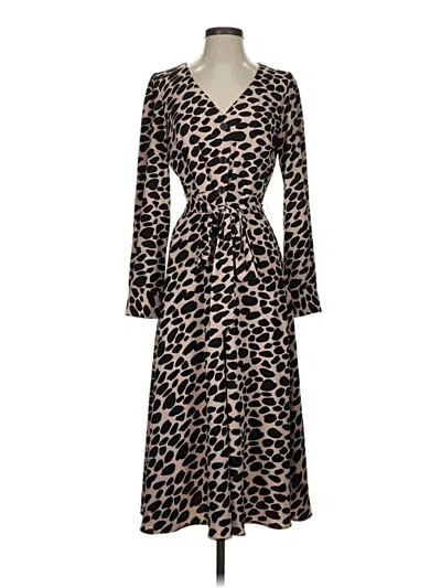 Pre-owned Ann Taylor Loft Casual Dress In Brown
