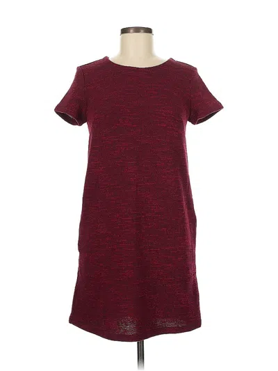 Pre-owned Ann Taylor Loft Casual Dress In Burgundy